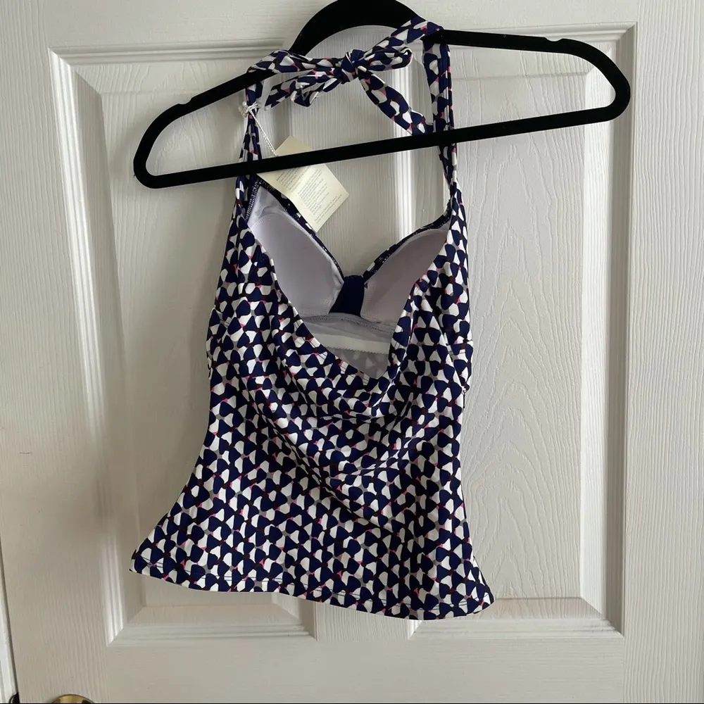 Boden Pinwheel Print Halter Tankini Bathing Suit Top Size 2 NEW WITH TAGS - Image 6