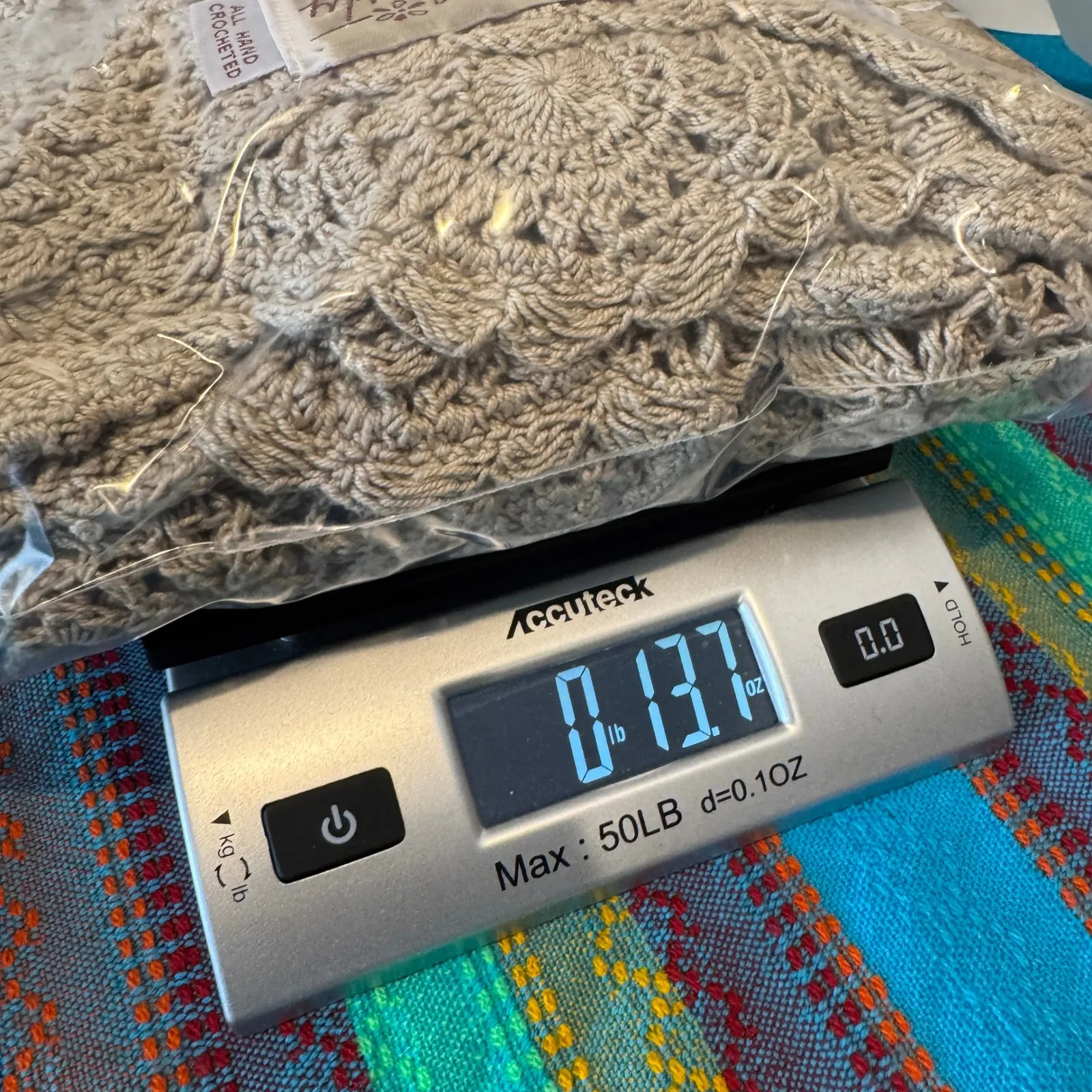 Jon Christy Hand Crocheted Cotton Vest Womens Large Beige Grannycore Open Knit Brown - Image 13