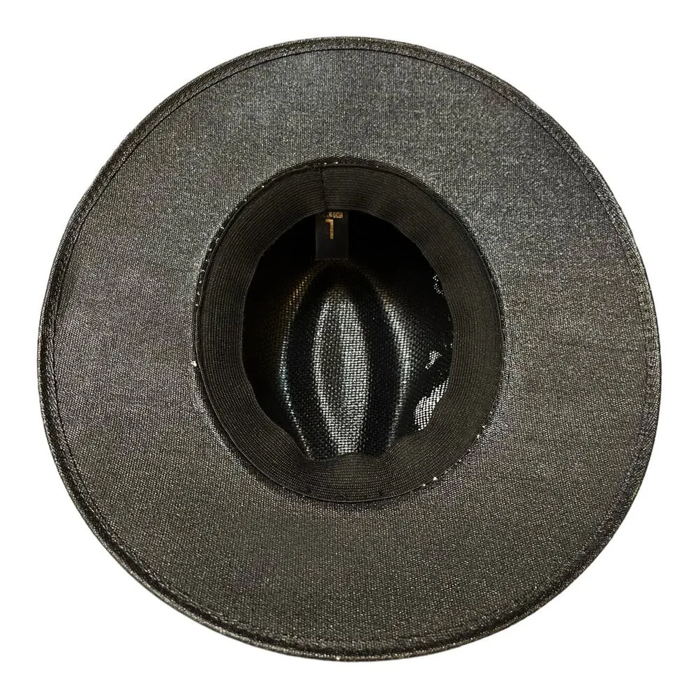 HAT MEXICAN Artisanal Hand Painted Fedora Floral Sombrero Panama Bohemian Black - Image 4