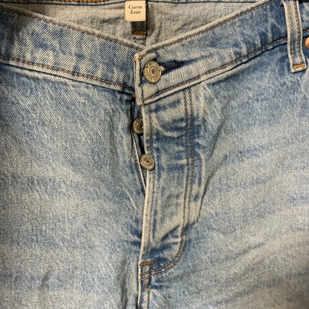 ABERCROMBIE AND FITCH 90S BAGGY SHORT LOW RISE JEAN DENIM RISE CURVE LOVE 35/20 - Image 3