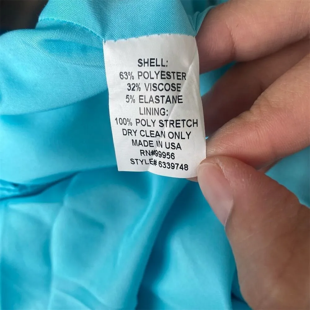 Shoshanna Women's Size 2 Aqua Blue Sleeveless Knee Length Dress with flaw - Image 6