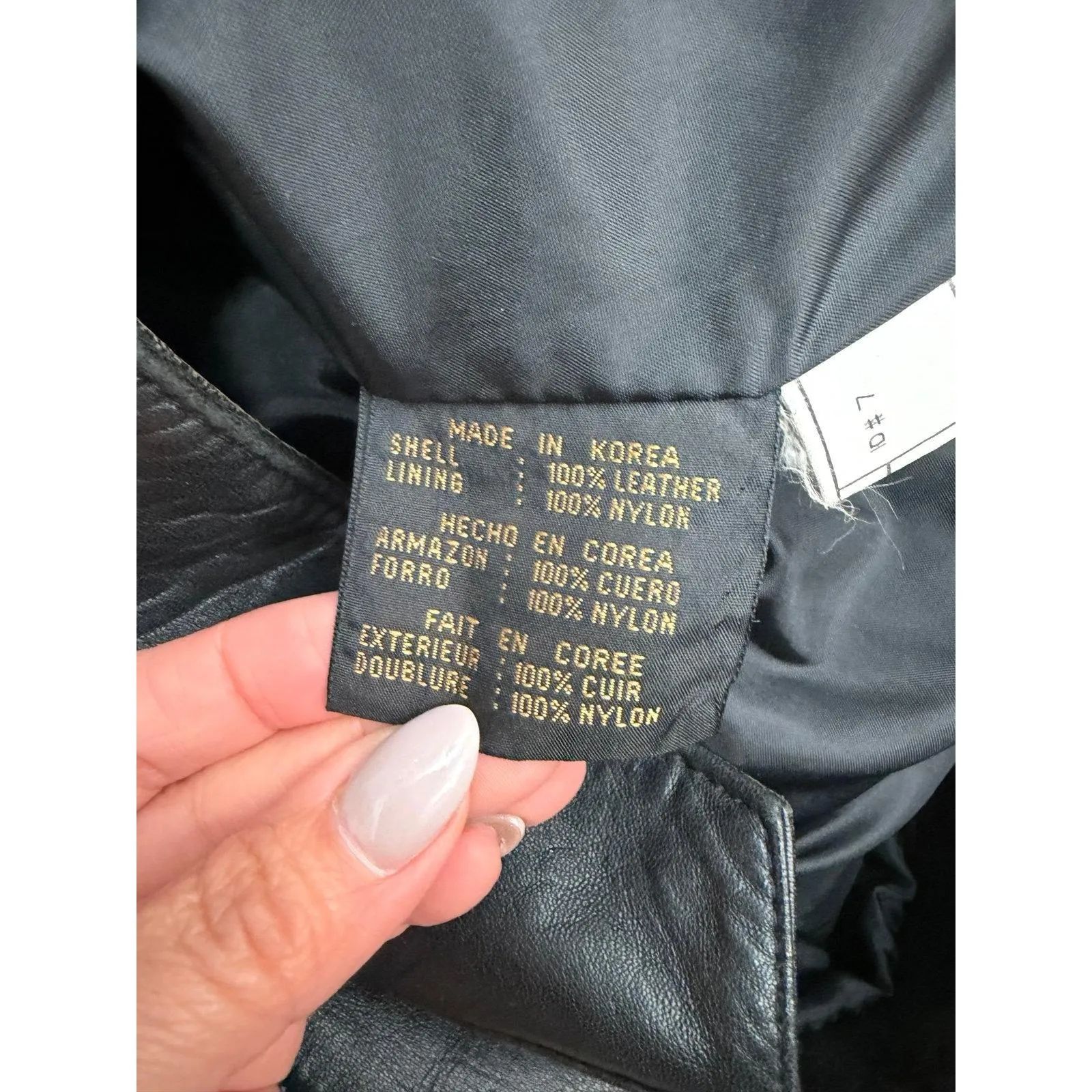 GIII Leather Vintage Black Genuine Leather Jacket Blazer Style Size S - Image 6