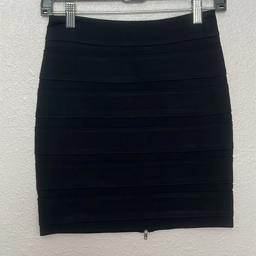 Paige Bodycon Black Mini Skirt Size XS - Image 5