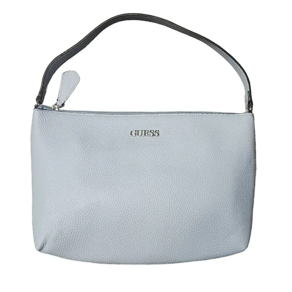 Guess Women's Faux Pebbled Texture Leather Baby Sky Blue Shoulder Purse Spring - Image 3