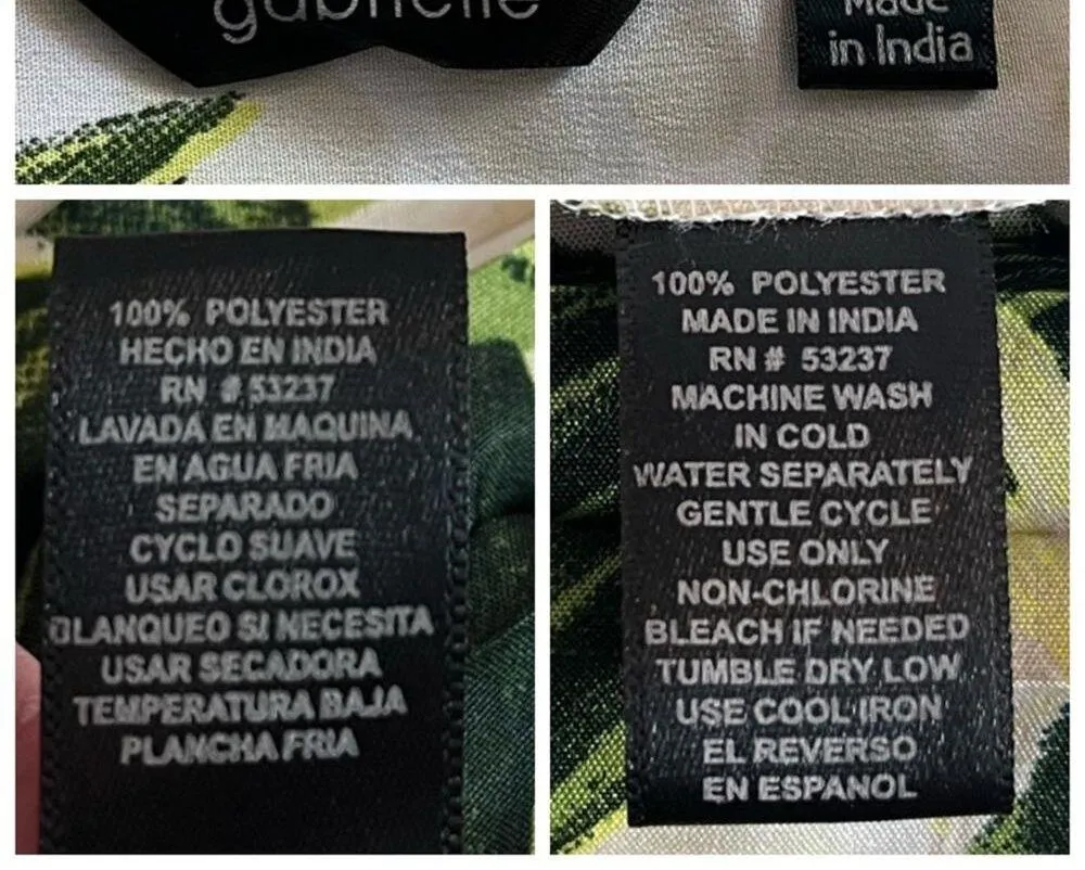 Mlle Gabrielle Maxi Dress Pleated Green Pink Tropical Print New Women’s Size 2X - Image 15