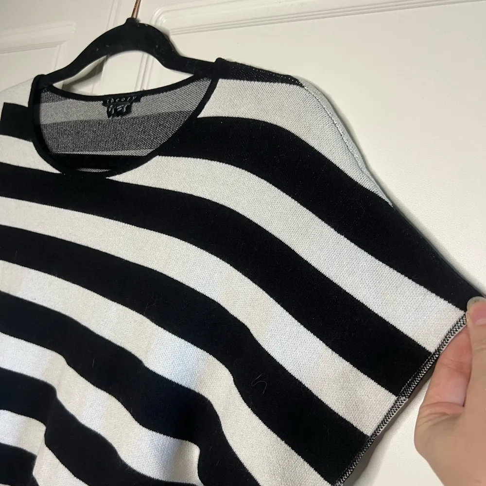 Theory  Striped Short Sleeve Sweater - Image 3