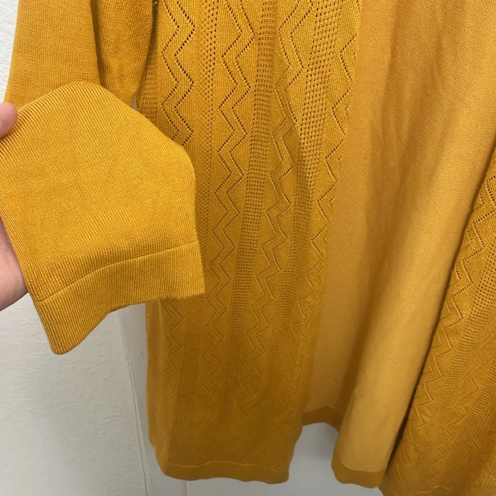 80 park mustard yellow cardigan size large - Image 5
