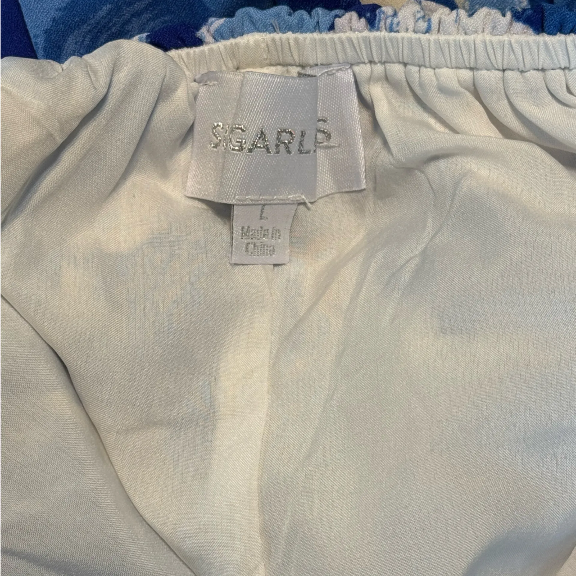 NWOT Sugarlips Gypsum Berry Abstract Floral Tie Back Cutout Midi Dress Large - Image 7