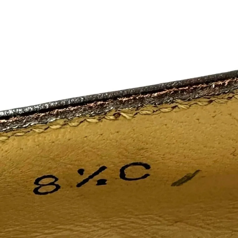 Salvatore Ferragamo Brown Leather Mid Heel Pumps Size 8.5 C - Image 8