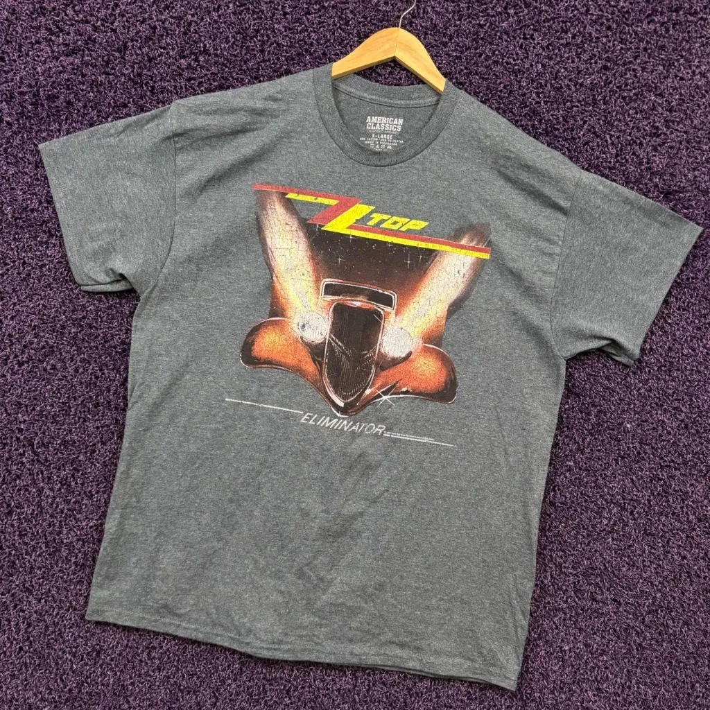 ZZ Top Eliminator Album Cover Art New Wave Band T-Shirt XL  - Image 3