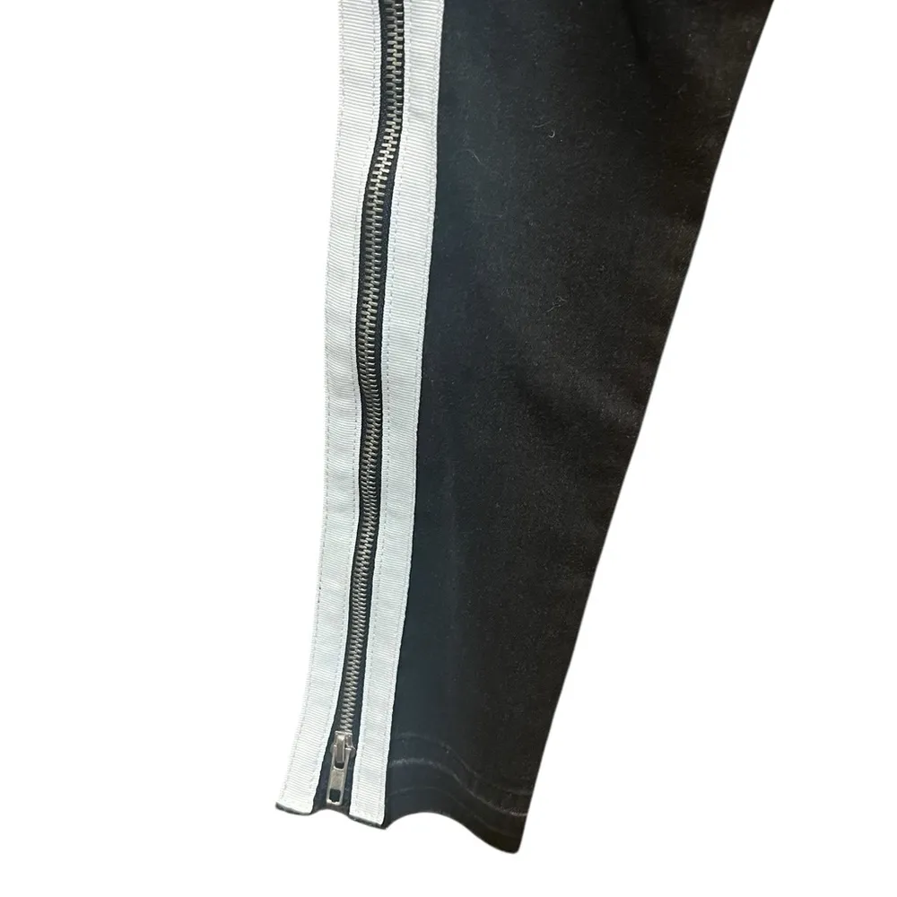 Etienne Marcel NWT Mid Rise Full Side Zip Black Tuxedo Stripe Jeans Size 25 - Image 7