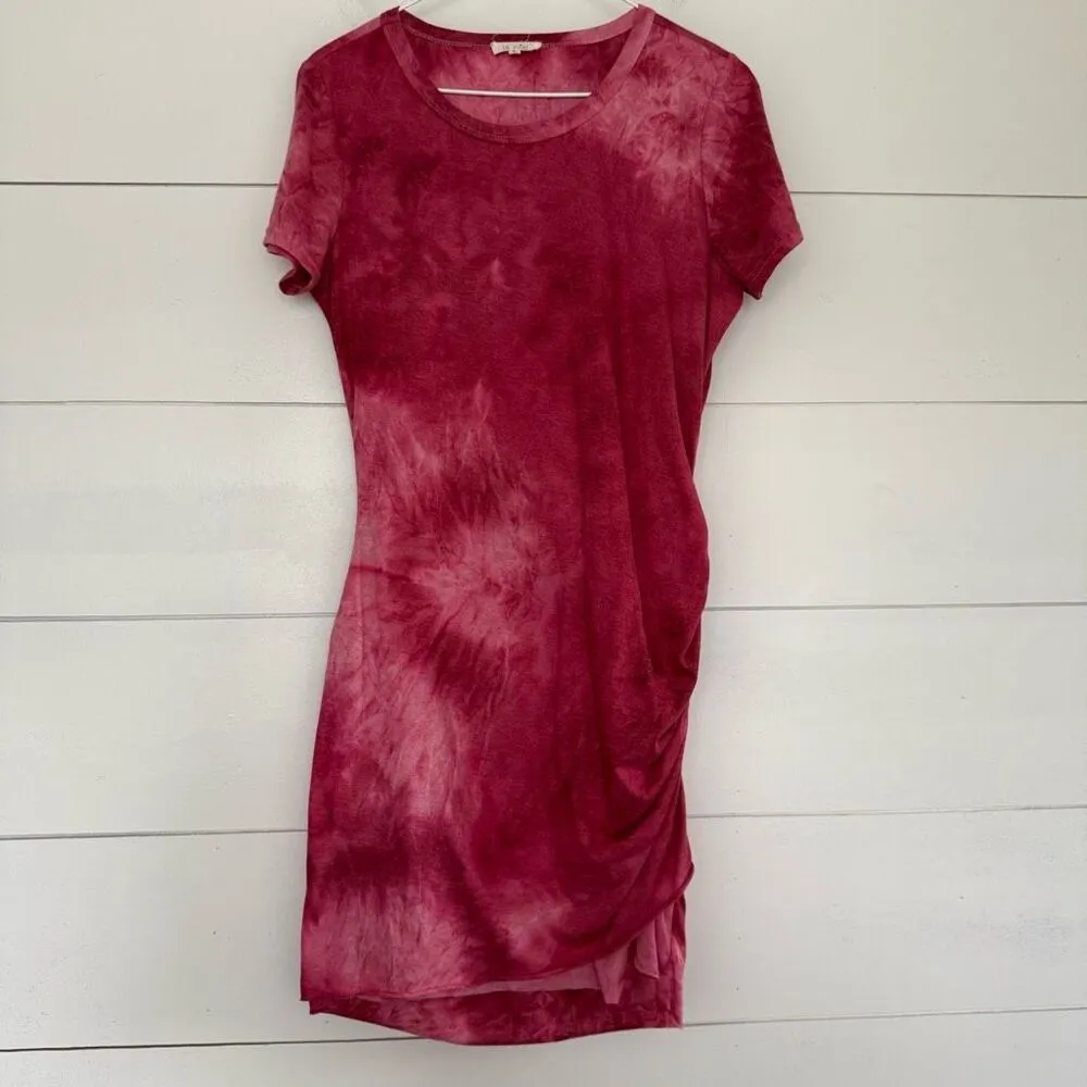 Le Miel Women’s Large Tie Dye Stretch Dress Short Sleeve - Image 2