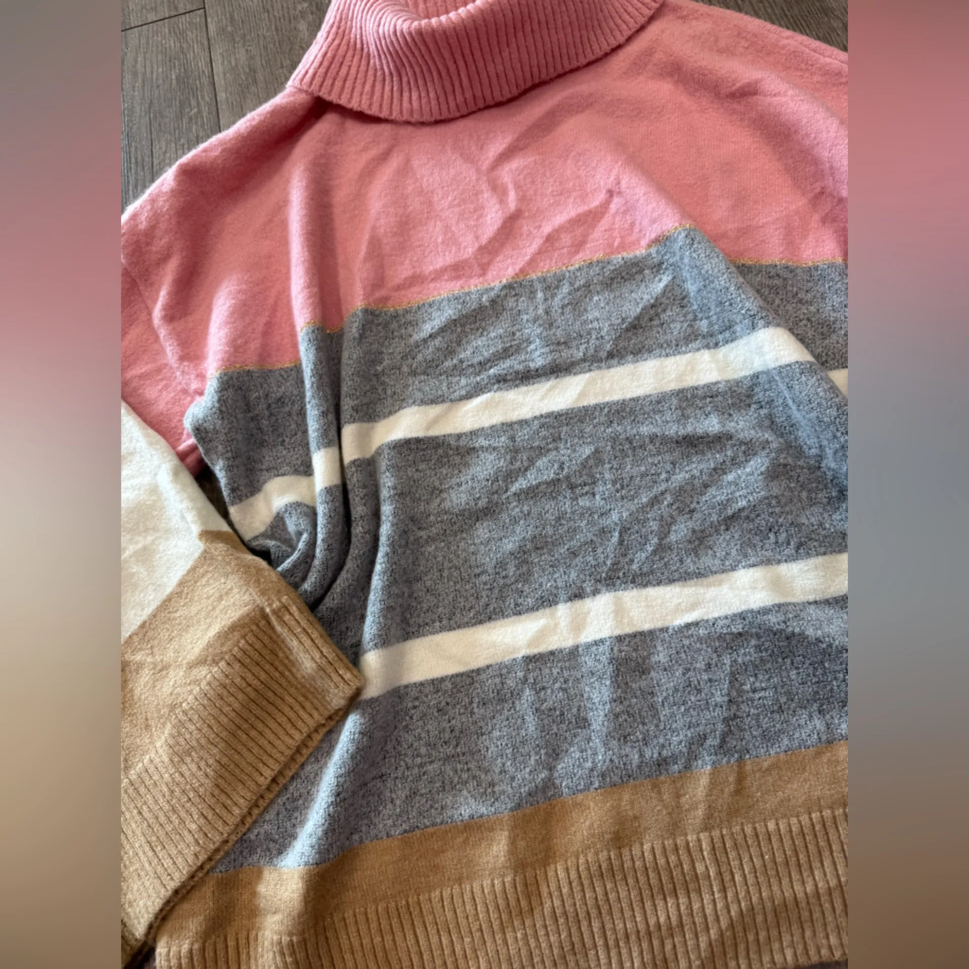 H by Halston Multicolor Turtleneck Sweater - Image 9