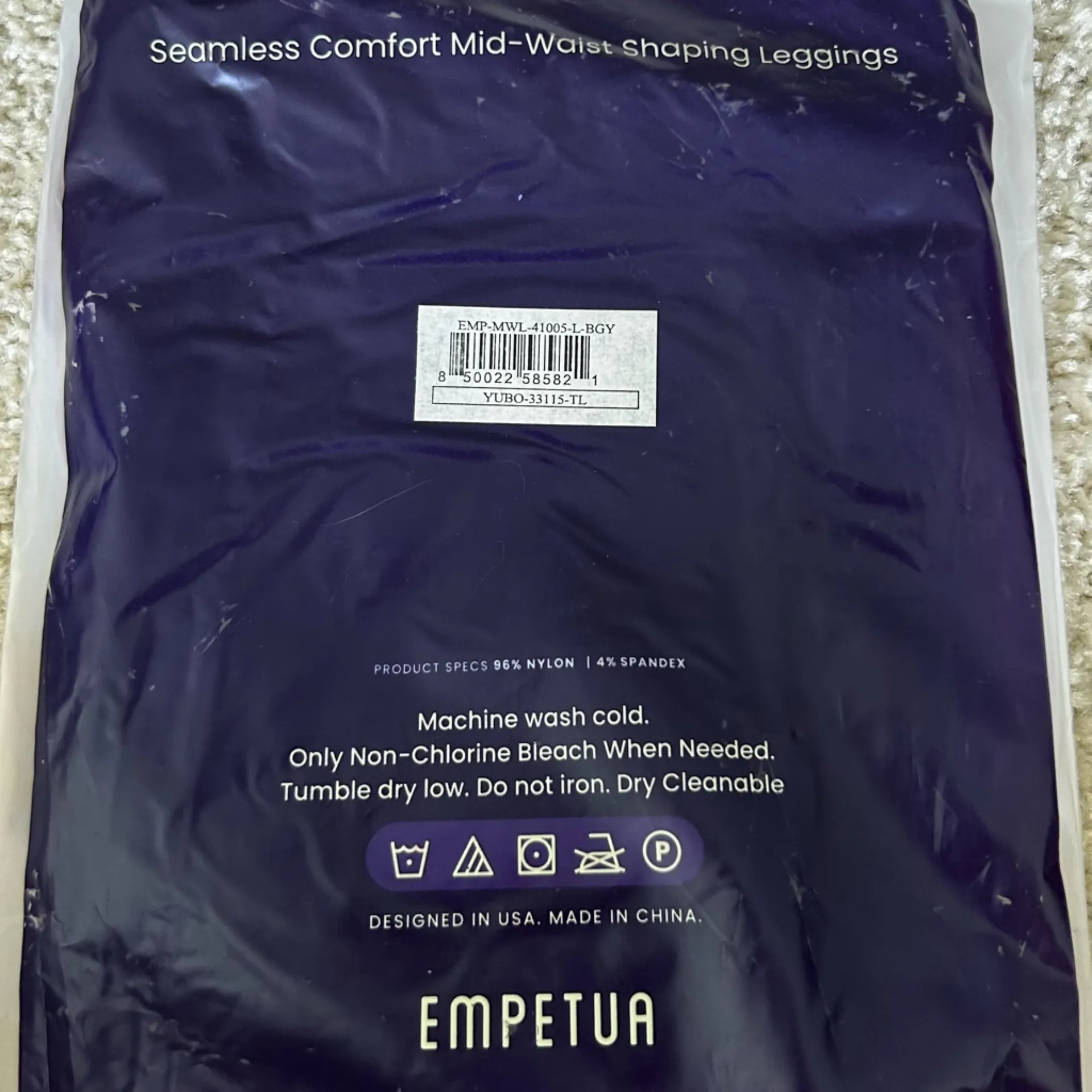 NWT Empetua Shapermint Maroon Seamless Comfort Mid Waist Shaping Leggings Large Red - Image 5