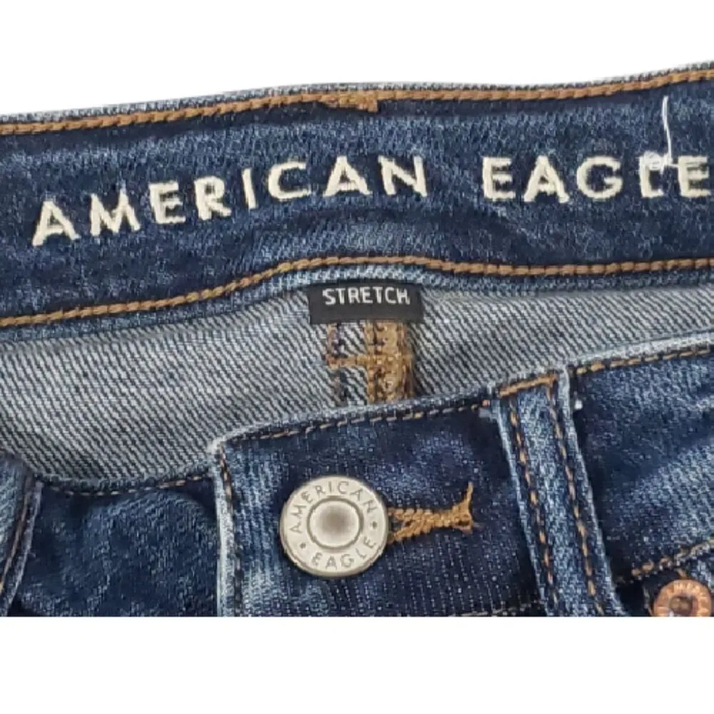 American Eagle Women's Denim Stretch Mom Skirt Distressed Women 2 - Image 3