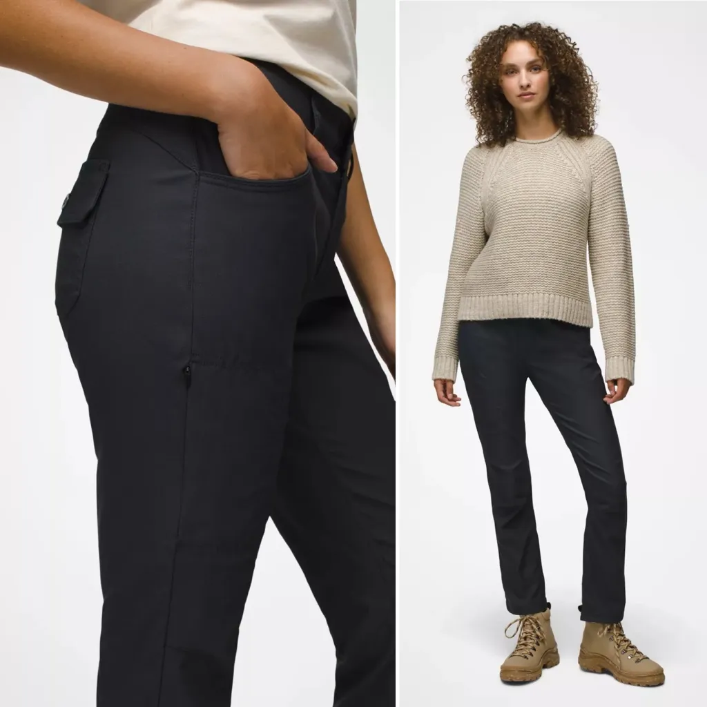 Prana Halle Straight Pants Black Straight Fit Nylon Elastane Women NO‎ SIZE TAG - Image 3