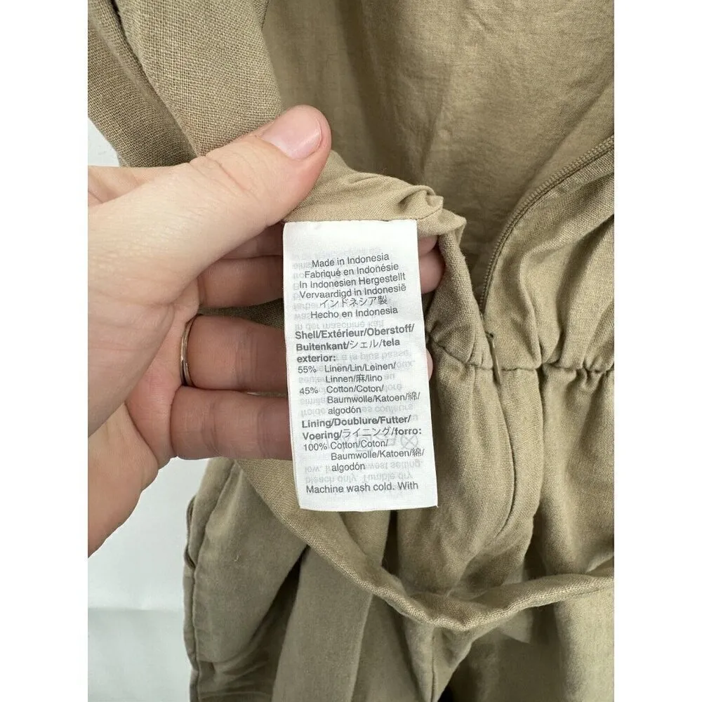 J. Crew Jumpsuit Women 00 Factory Linen Blend Bohemian Lagenlook Belted Wide Leg - Image 11