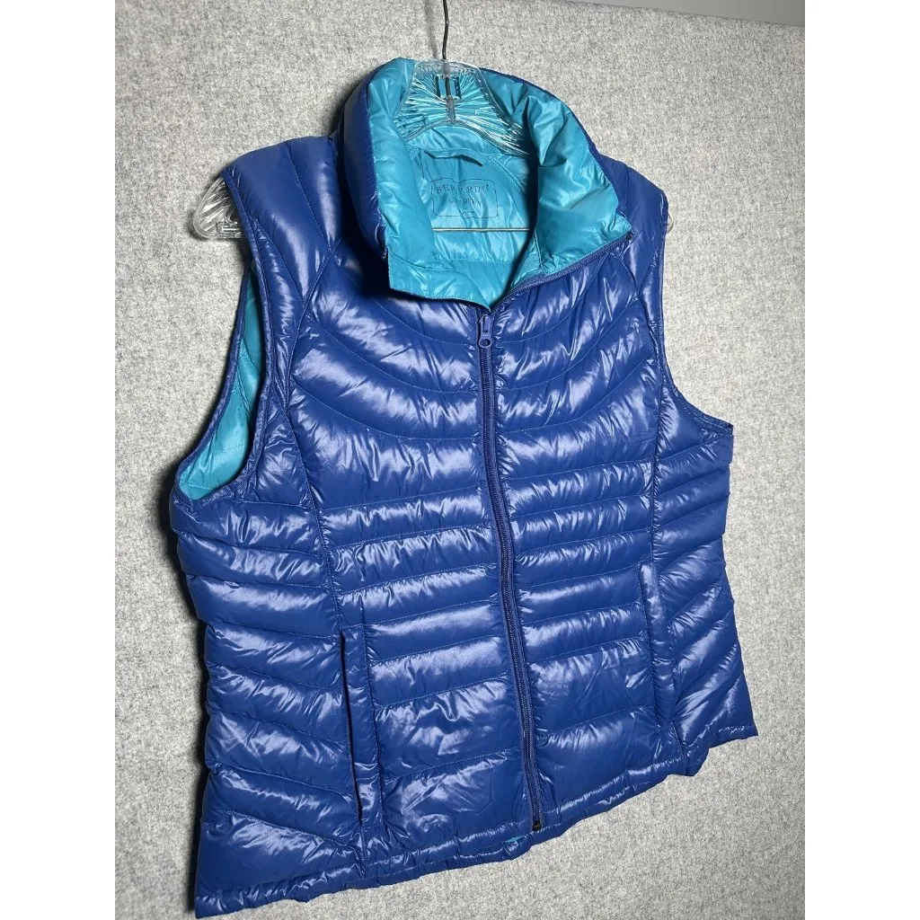 Bernardo Large Womens Vest Goose Down Puffer Blue Sleeveless Zip Packable - Image 8