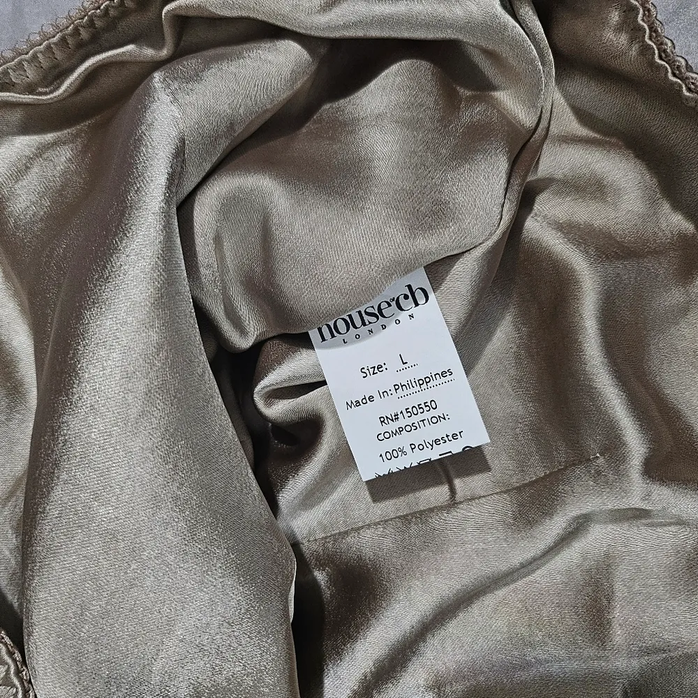 House Of CB 'Chantal' Champagne Satin Top - Image 6