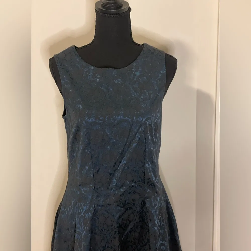 Forever 21- Contemporary Blue with Black Lace Exposed‎ Back Zipper Dress M - Image 2