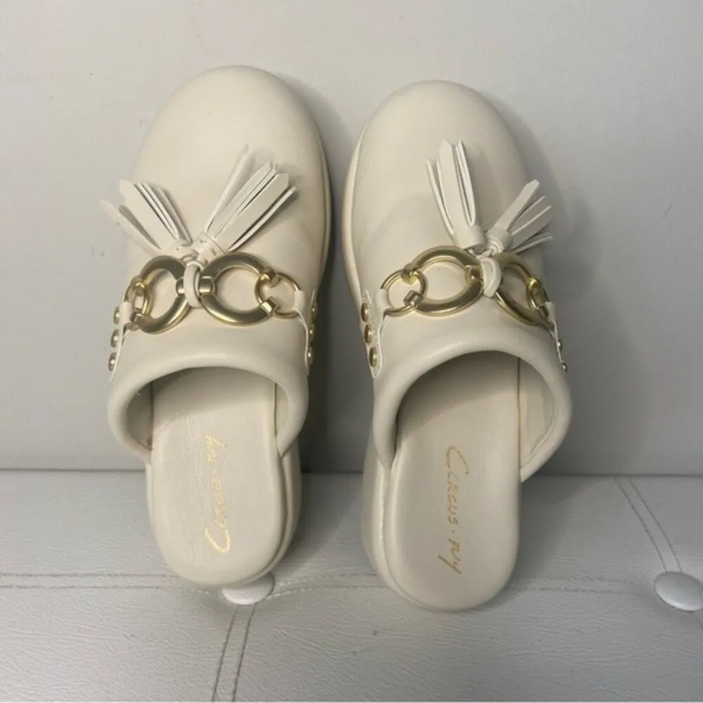 Anthropologie Circus Sam Edelman Jinger Platform Clogs Ivory Size 6 - Image 9