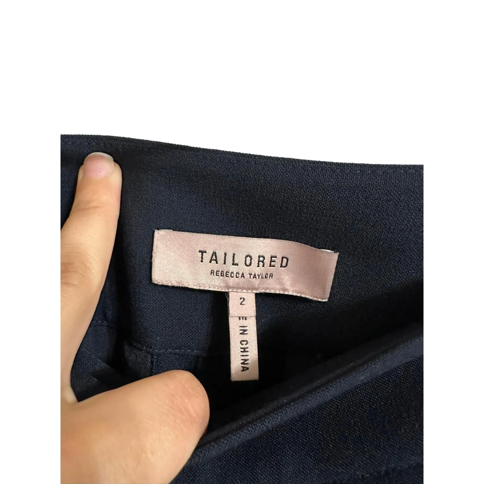 Tailored Rebecca Taylor Straight Leg High Rise Clean Suit Dress Pants‎ Size 2 - Image 3