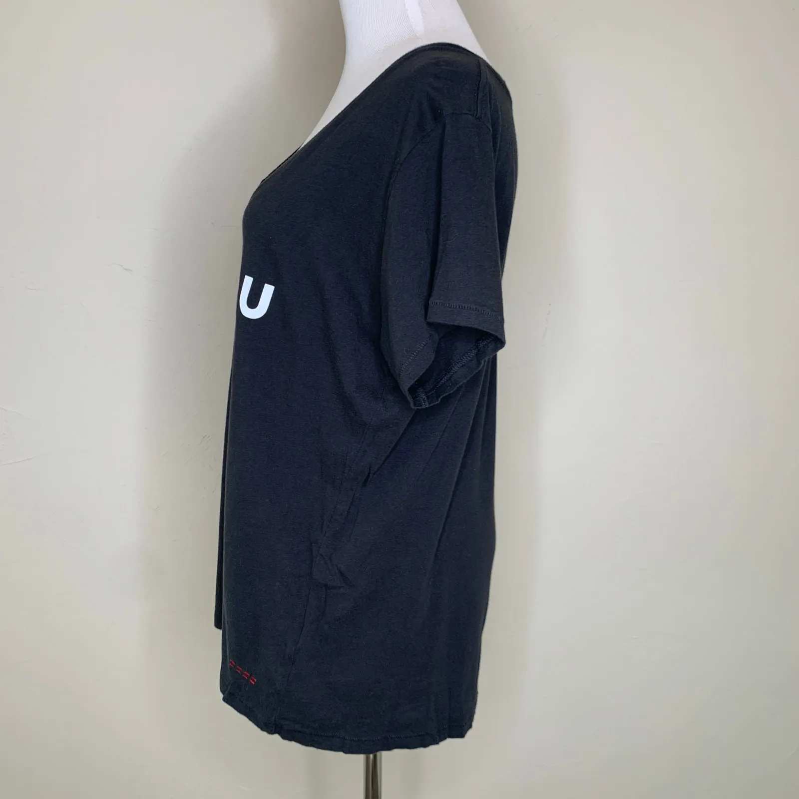 Love you a latte Black V Neck Shirt Sz Small - Image 4