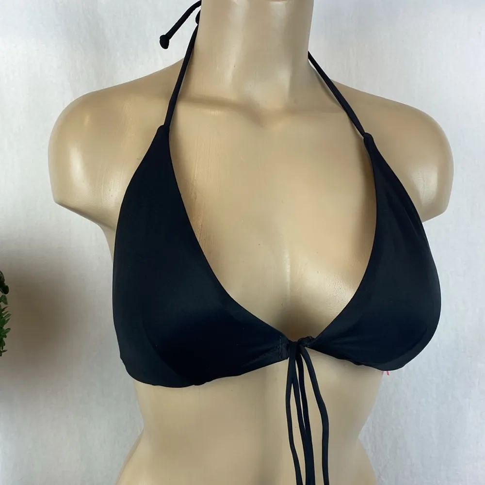 Victoria’s Secret Black Padded Wire Free Bikini Swim Bathing Suit Top L - Image 2
