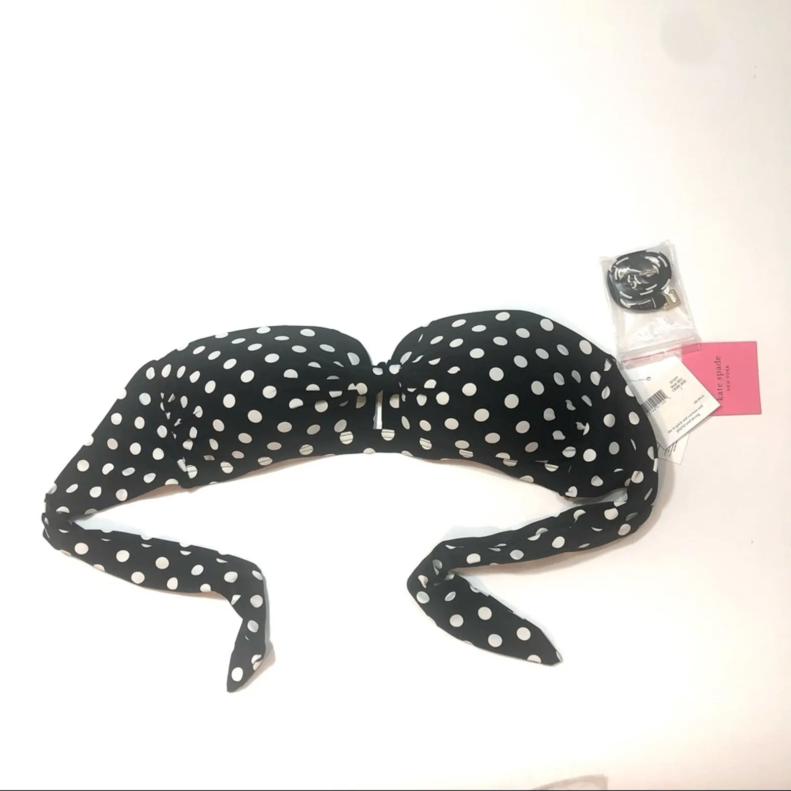 Kate Spade Lia Dot Bandeau Bikini swim Top Lg - Image 4