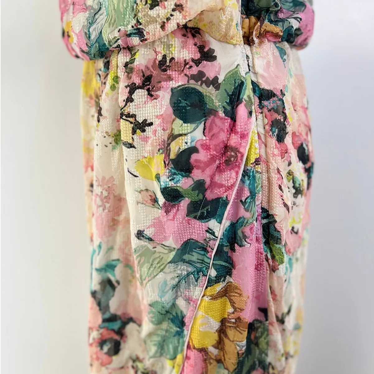 Hemant & Nandita Teien Midi Dress Floral Printed - Image 7