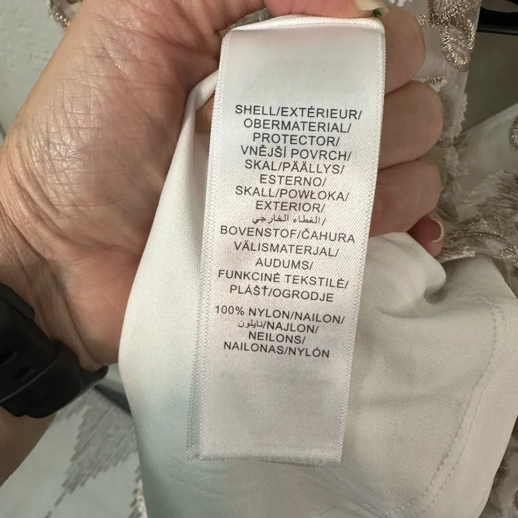 Adrienna Papell Off White Lace Overlay Sleeveless Dress Size 4 NWOT - Image 12