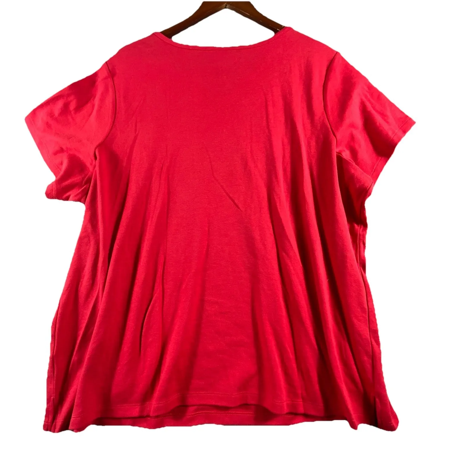 QUACKER FACTORY Embellished Top 2X Pullover Patriotic Statue Of Liberty Red - Image 7