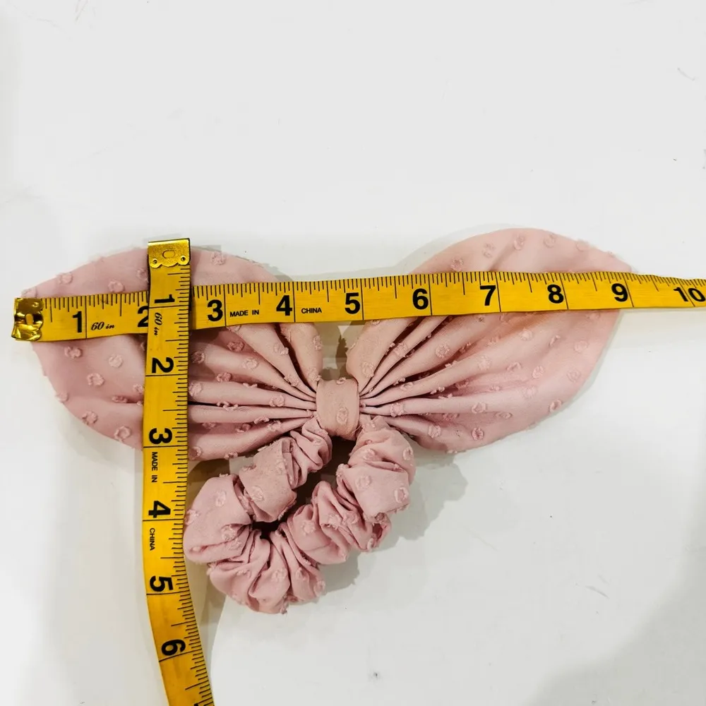 LoveShackFancy pink and white hair scrunchies NEW - Image 4