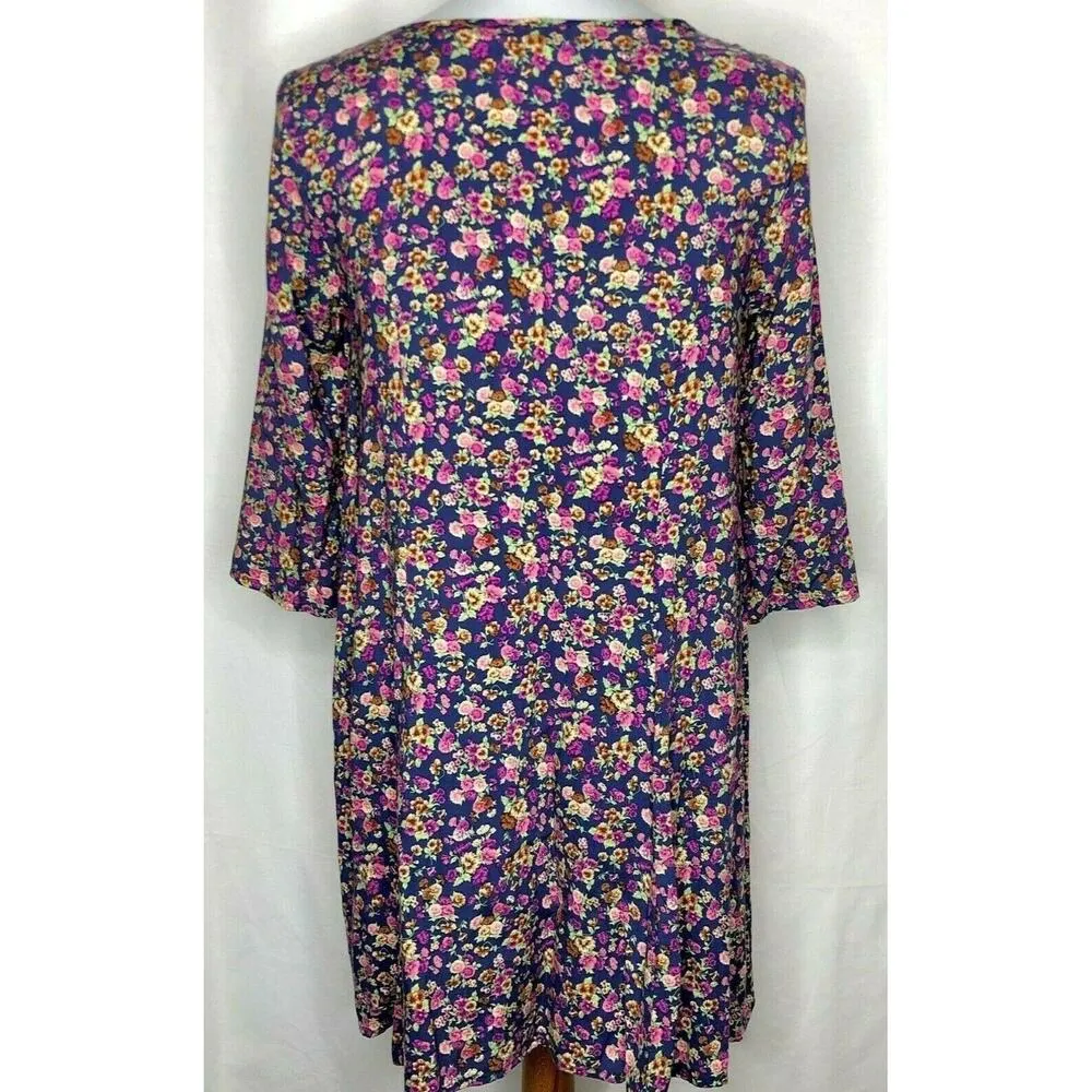 Urban Outfitters Kimchi Blue Floral Tunic Dress Blouse Shirt Size Medium M - Image 3
