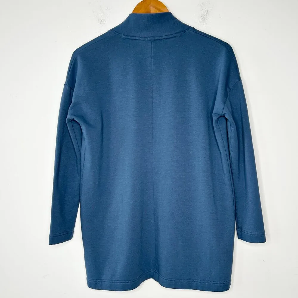 FREE FLY Bamboo Thermal Fleece Cardigan Womens Size Small Comfort Outdoor Cozy Blue - Image 6