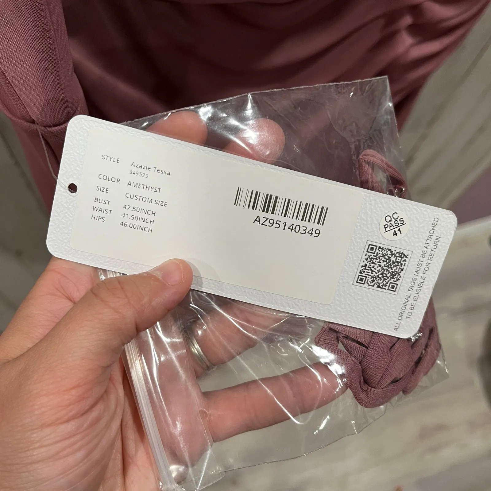 New! Azazie Amethyst Tessa Bridesmaids Dress Wedding CUSTOM PLUS SIZE Slit Sexy - Image 3