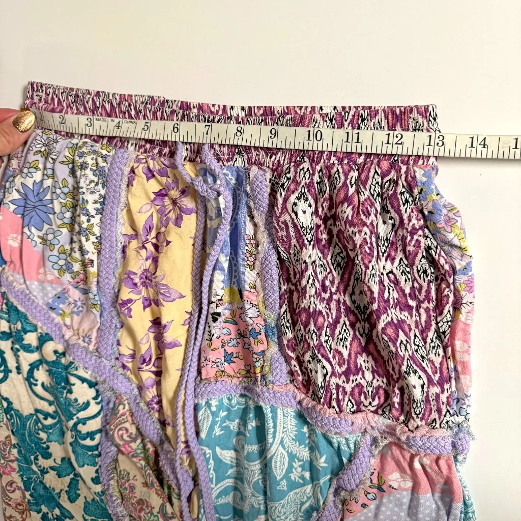 Blue Velvet Patchwork Pants - Image 10