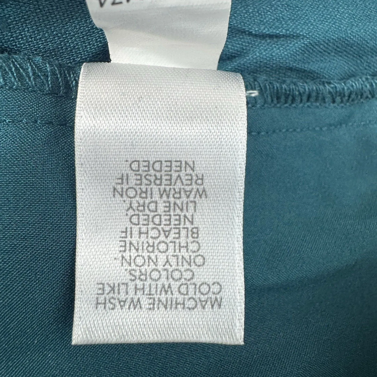 J Jill Linen Stretch Pants Size 2X Plus Green Teal Cropped Belt Quiet Luxury - Image 7