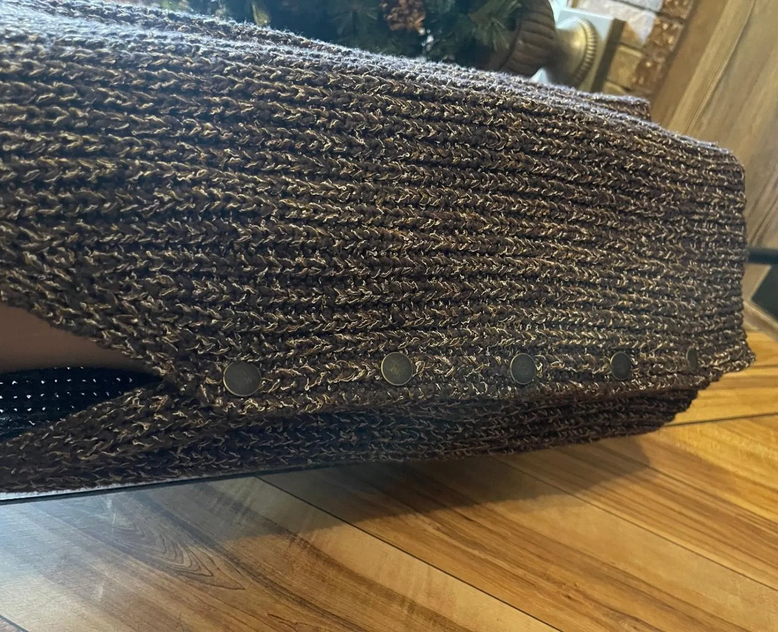 Free People Valentina Brown Medium Chunky Knit Sleeveless Sweater - Image 5