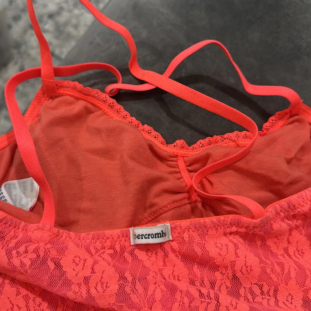 Abercrombie Lace Noen Orange Strappy Bralette - Image 9