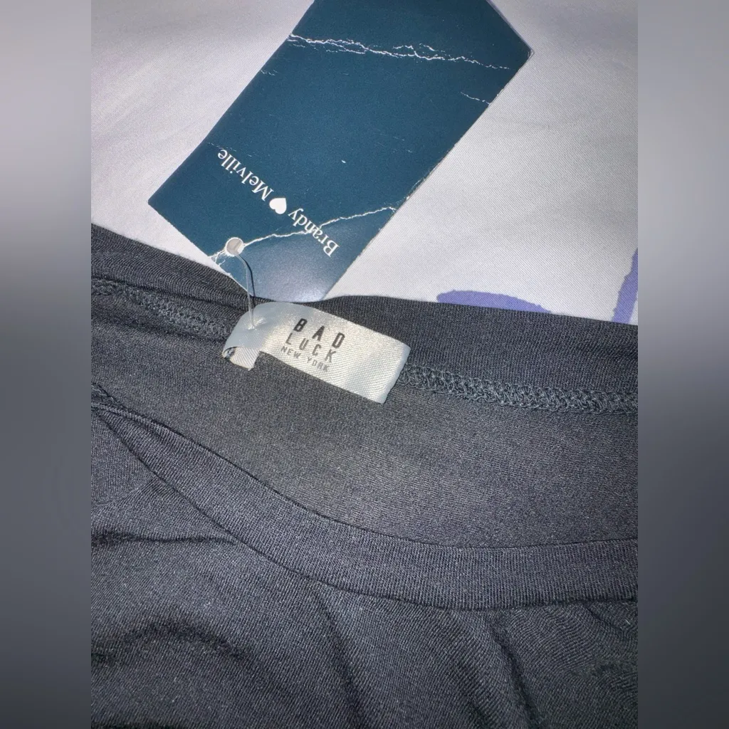 Brandy Melville Black Mini Dress Casual Crew Neck - Image 5