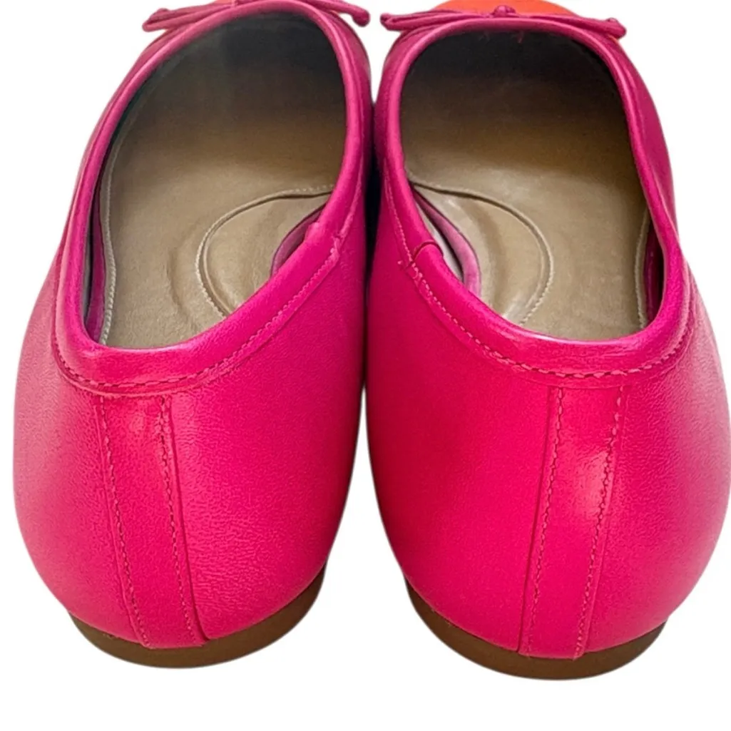 EUC Talbots Leather Blair Cap Toe Ballet
Flats Pink Orange Size - Image 7