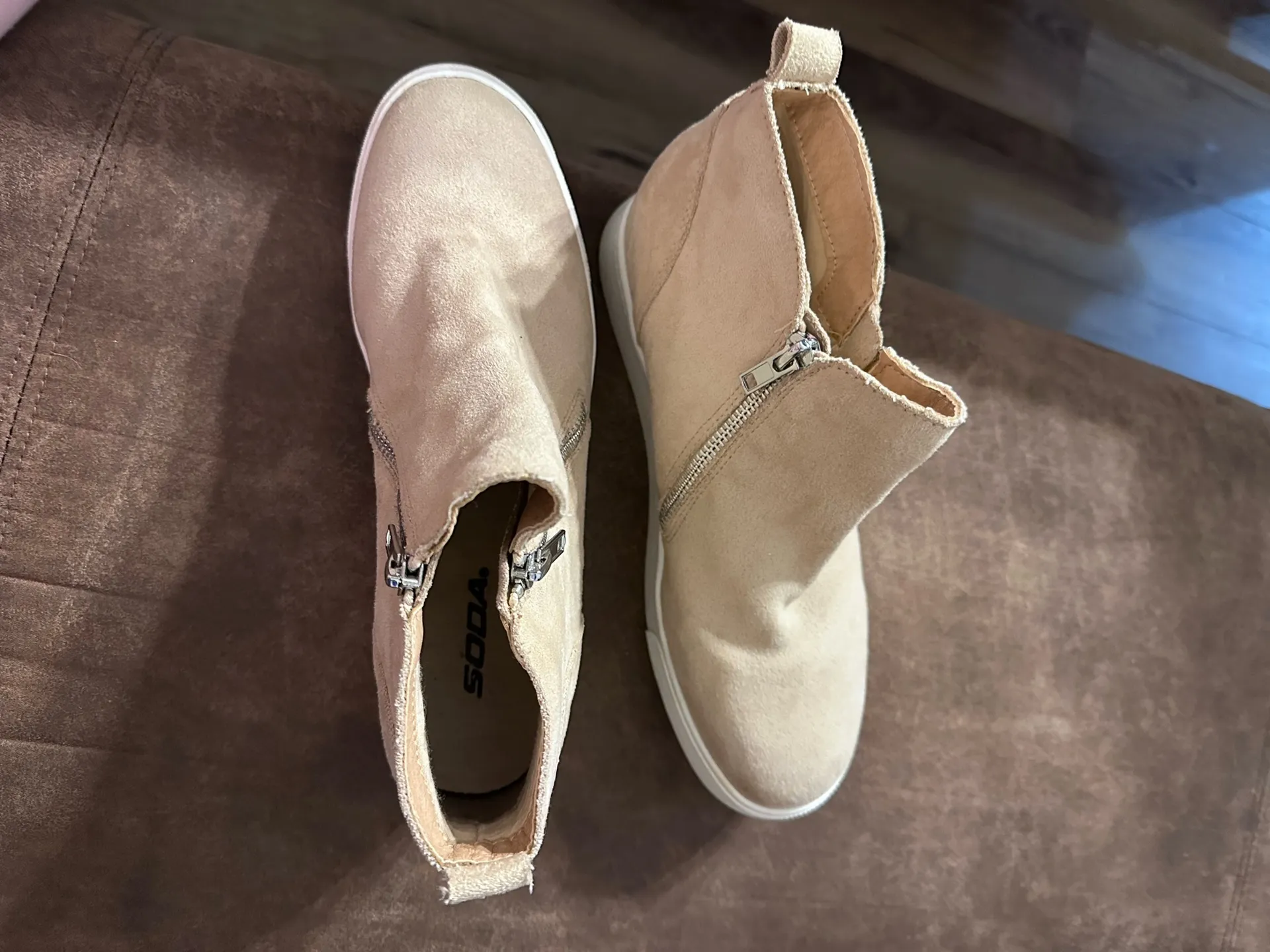 Soda Beige Platform Sneaker Boots  - Image 3