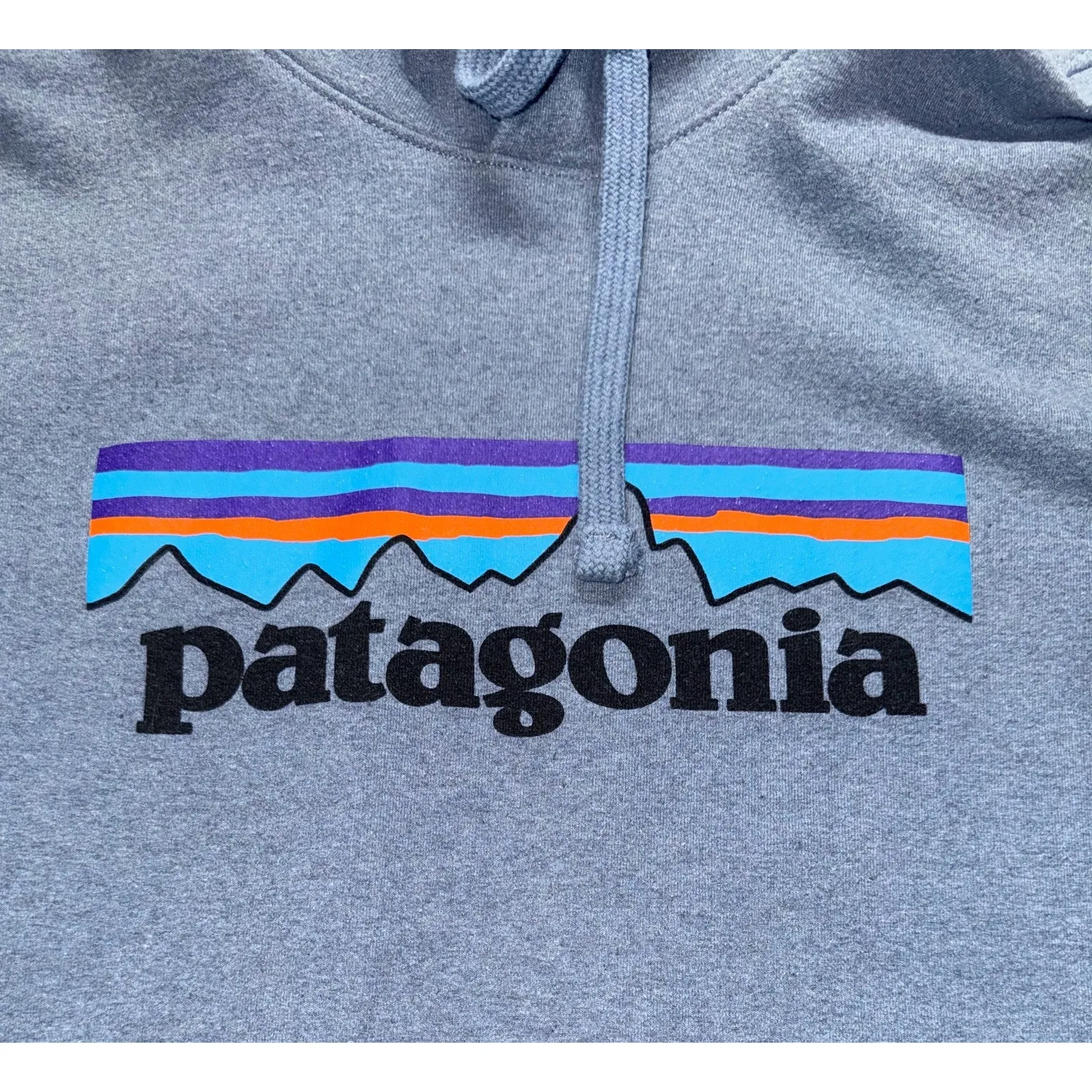 Patagonia Men’s Uprisal Hoodie Sweatshirt Large Blue Gray Logo Pullover - Image 5