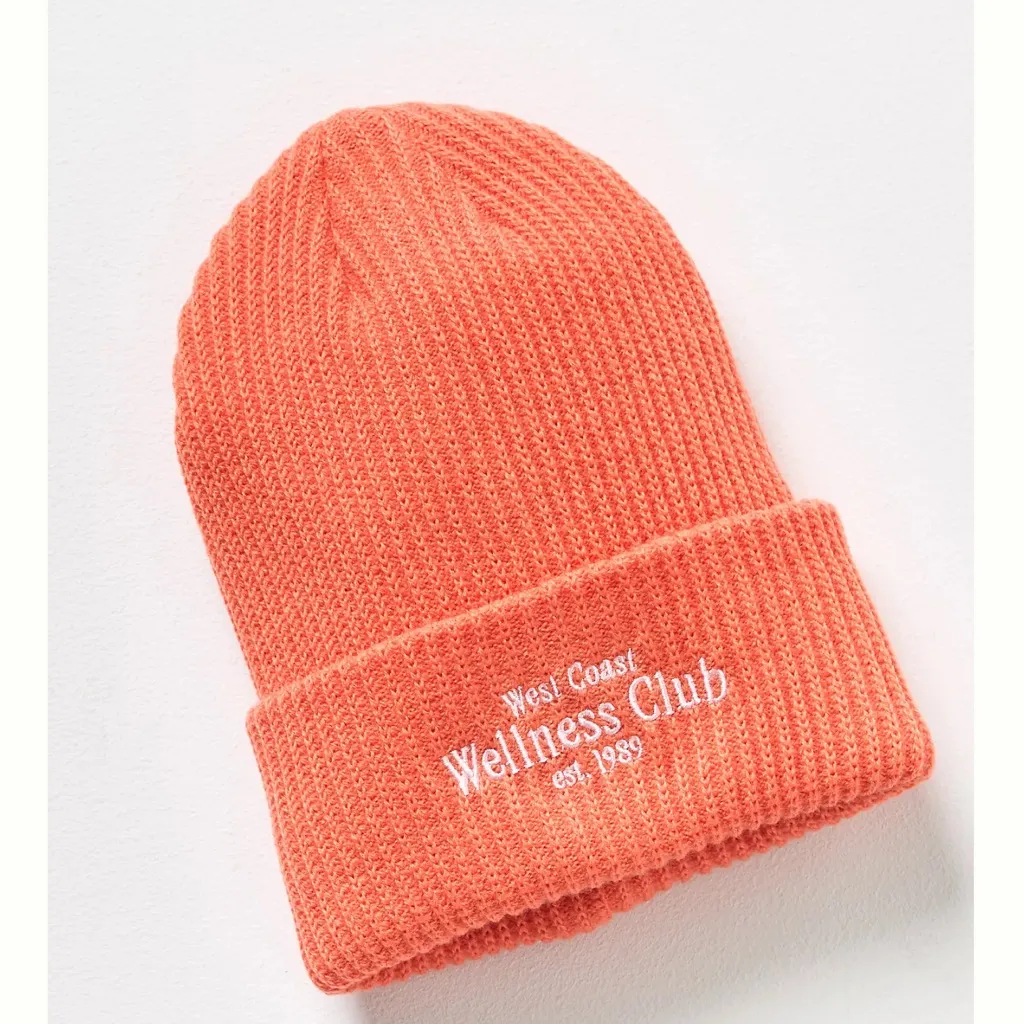 NWT Daily Practice by Anthropologie Sport Club Ribbed Beanie coral 1989 - Image 11