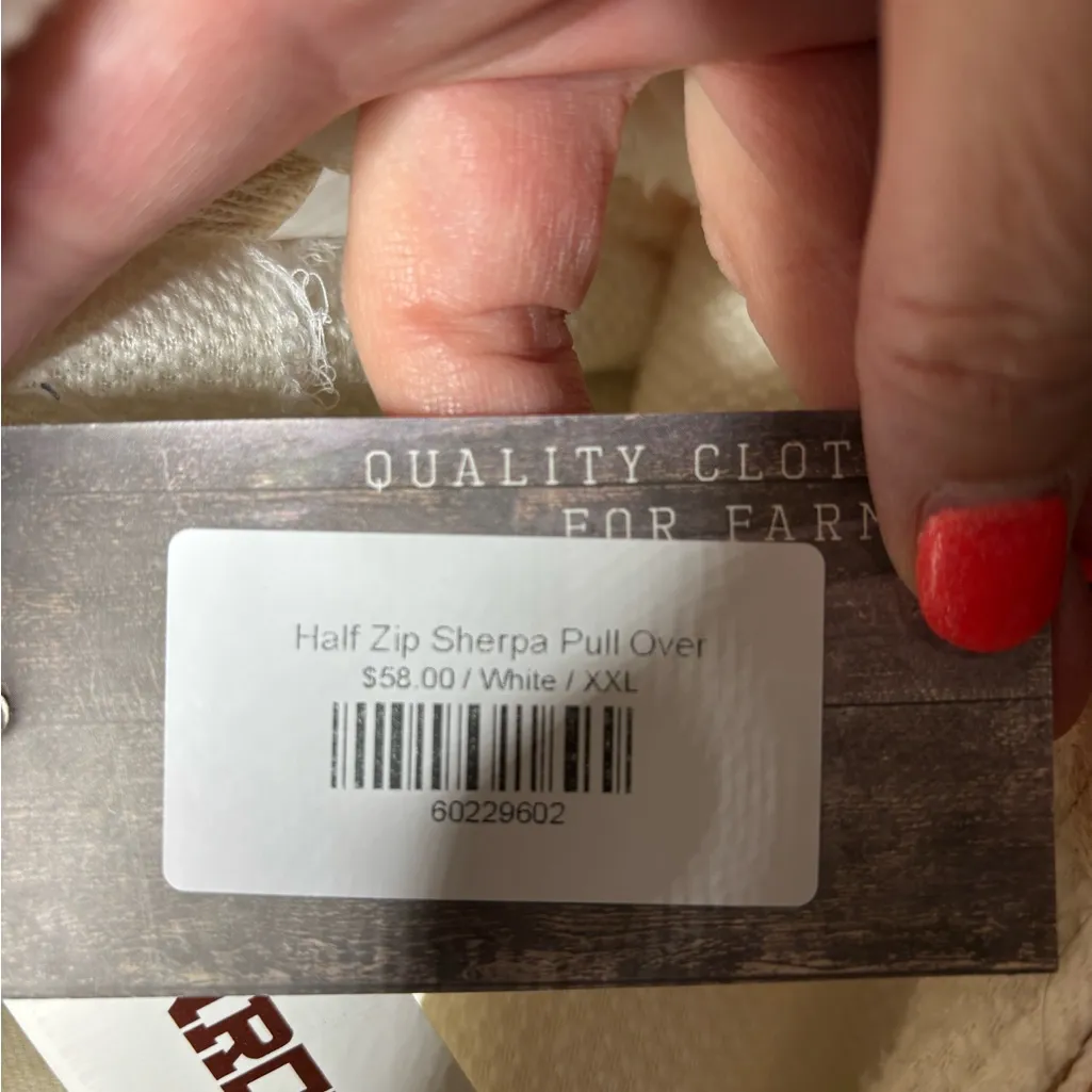 Cozy White Sherpa Half - Image 5