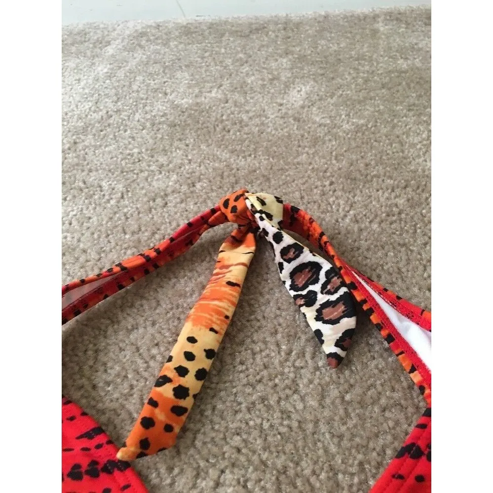 Antiqua Women's Colorful Leopard Print Swim Top 1 Piece Size XL 12 - Image 2