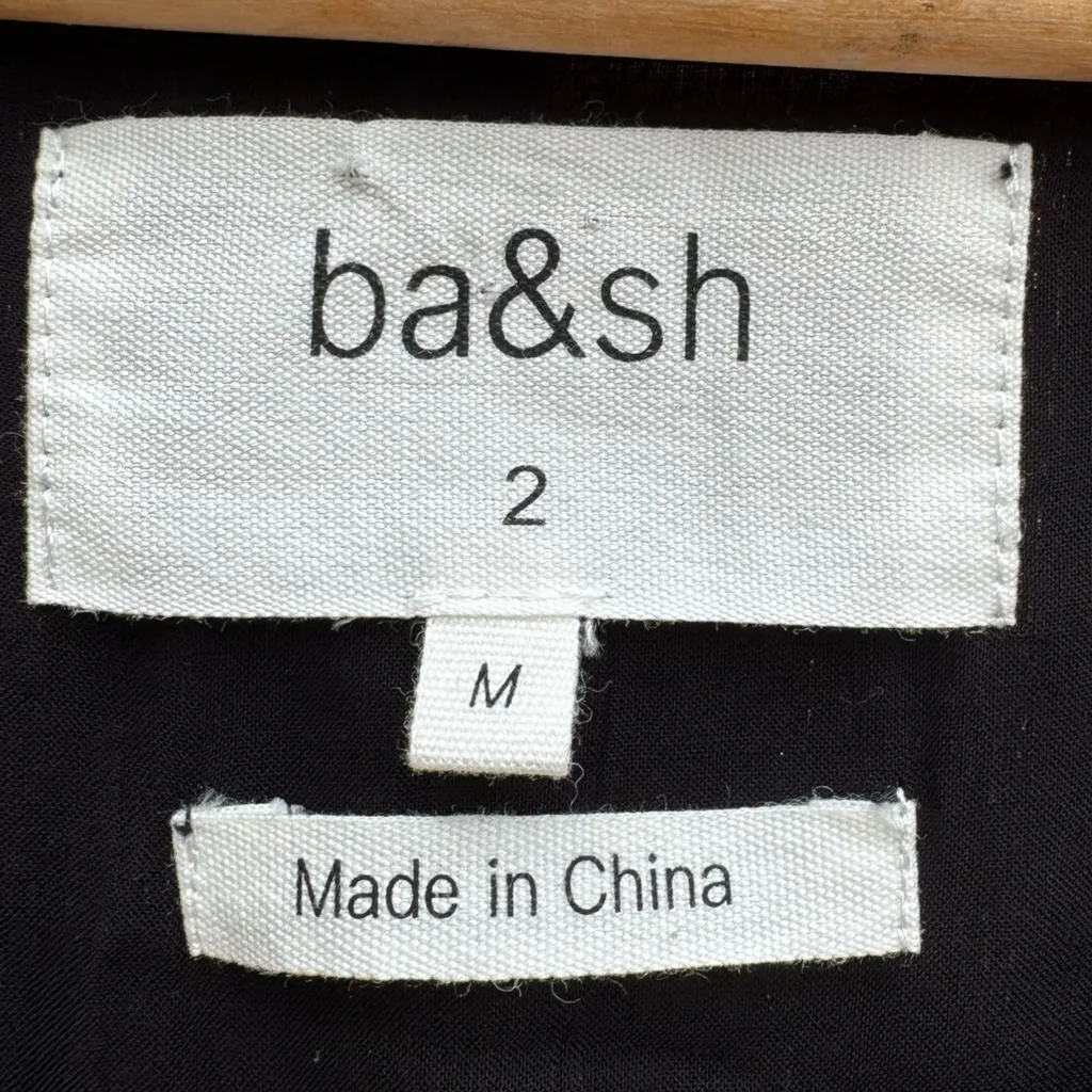 ba&sh Willow Mini Dress in Noir - Image 8