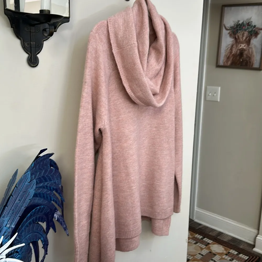 Jessica Simpson Pink Cowl Neck Sweater L - Image 4