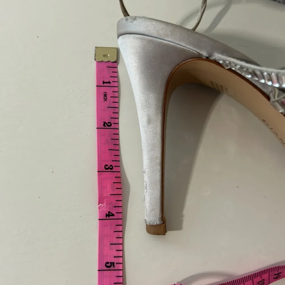 Gianni Bini rhinestone back tie cage heels - Image 7